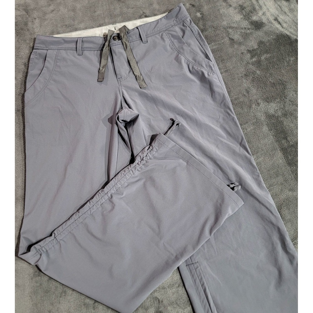 REI Co-op Hiking Pants Women 4P Gray Stretch Cinch Hem Outdoor Performance